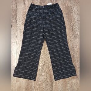 NWT Versona Plaid Ankle Dress Pants - Black & White - Size 10